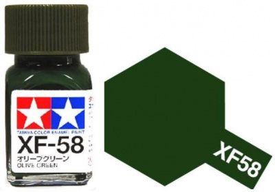 XF-58 Olivová Zelená, Olive Green Enamel Paint XF58 - Tamiya