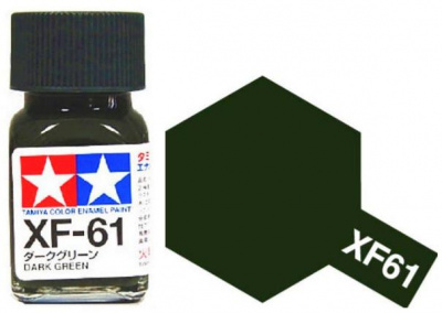 XF-61 Tmavá Zelená, Dark Green Enamel Paint XF61 - Tamiya