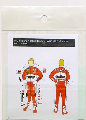 Yamaha YZR500 Marlboro '89 Freddie Spencer Rider Decal for Tamiya - Decalpool