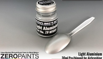 Light Aluminium Paint - 30ml - Zero Metal Finishes - Zero Paints