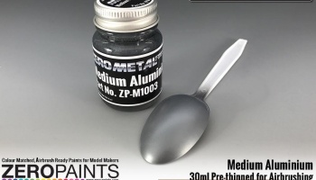 Medium Aluminium Paint - 30ml - Zero Metal Finishes - Zero Paints